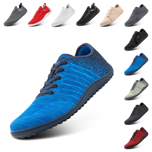 Hafiot Barfußschuhe Herren Turnschuhe Barfussschuhe Damen Traillaufschuhe Fitnessschuhe Schlupfschuhe Leicht Sneakers Sportschuh Blau Größe 38 von Hafiot