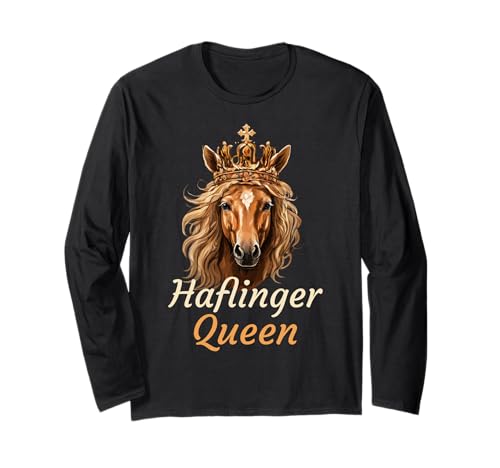Haflinger Queen - Pferde Mädchen Outfit Reiterin Reiterhof Langarmshirt Haflinger Queen - Pferde Mädchen Outfit Reiterin Reiterhof Langarmshirt von Haflinger Pferde Mädchen Geschenke Reiterin Design