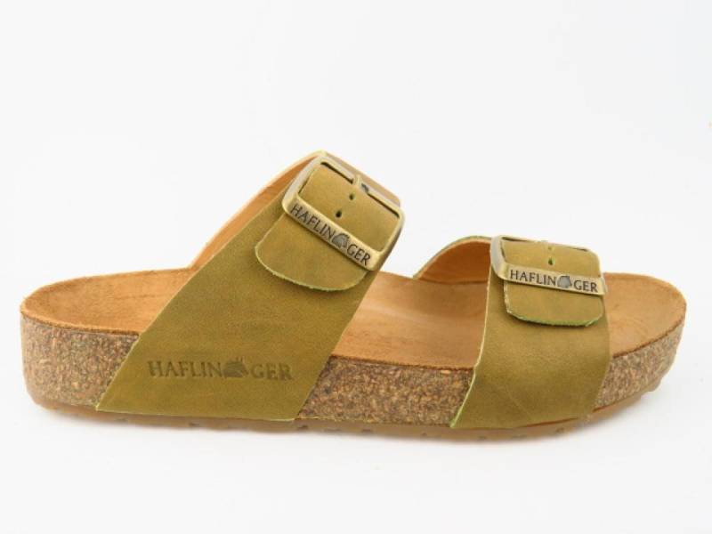 Haflinger Bio Andrea oliv country Pantolette von Haflinger