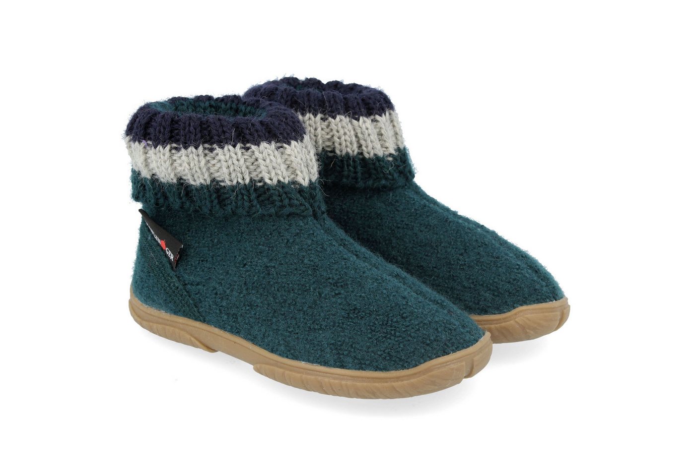Haflinger Fidelius Jona Kinderhausschuhe mit Gummisohle unisex Hausschuh von Haflinger