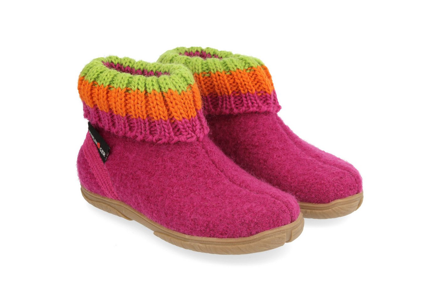 Haflinger Fidelius Jona Kinderhausschuhe mit Gummisohle unisex Hausschuh von Haflinger