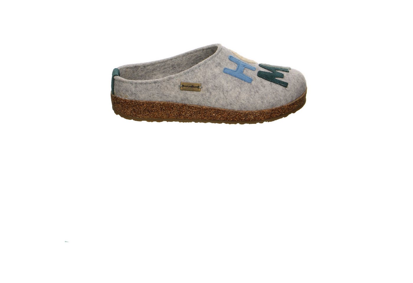 Haflinger Haflinger Grizzly Home Leinen-Stoff Hausschuhe Winter grau Pantoffel von Haflinger