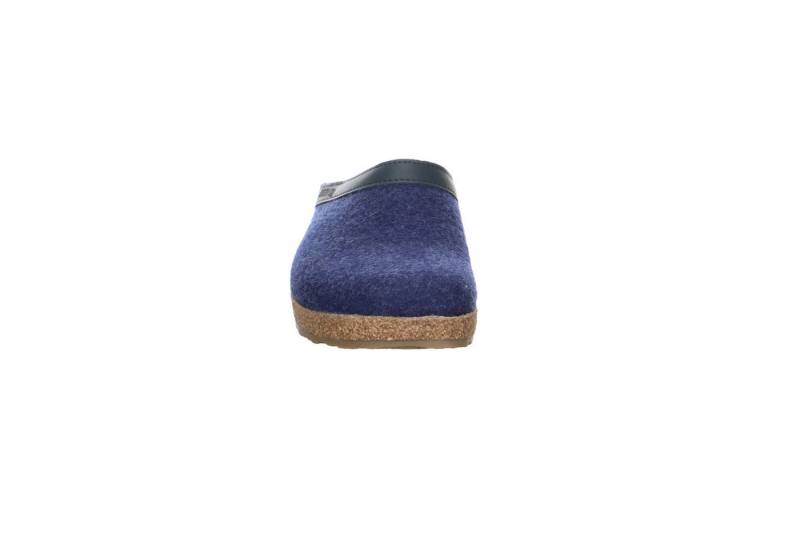 Haflinger Haflinger Grizzly Torben Leinen-Stoff Hausschuhe Winter blau Pantoffel von Haflinger
