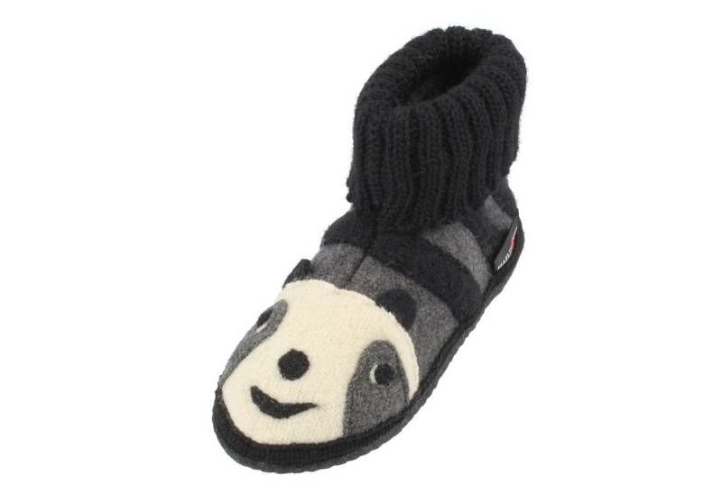 Haflinger Hüttenschuh Panda aus reiner Schurwolle unisex Hausschuh von Haflinger
