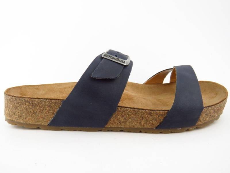 Haflinger Juno marine country Pantolette von Haflinger