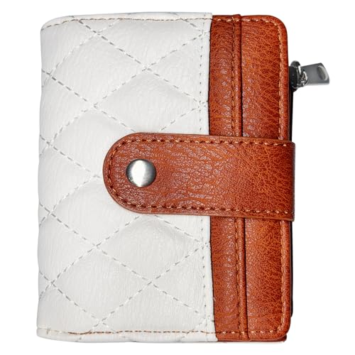 Haftigts Kleine Geldbörse für Damen, Leder, RFID-blockierend, Kartenhalter, kompakte Brieftaschen mit Reißverschluss, Münzfach (Beige und Braun), Beige und Braun, Kleine Geldbörse für Damen Haftigts Kleine Geldbörse für Damen, Leder, RFID-blockierend, Kartenhalter, kompakte Brieftaschen mit Reißverschluss, Münzfach (Beige und Braun), Beige und Braun, Kleine Geldbörse für Damen von Haftigts