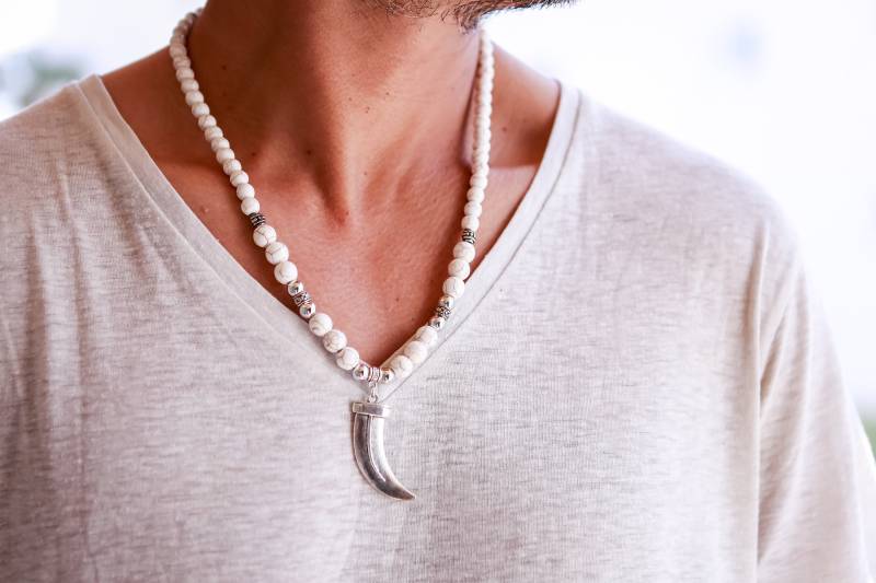 Herren Halskette Zahn Anhänger/Schmuck Boho Für Männer Geschenk Ihn Freund von HagarTalmor