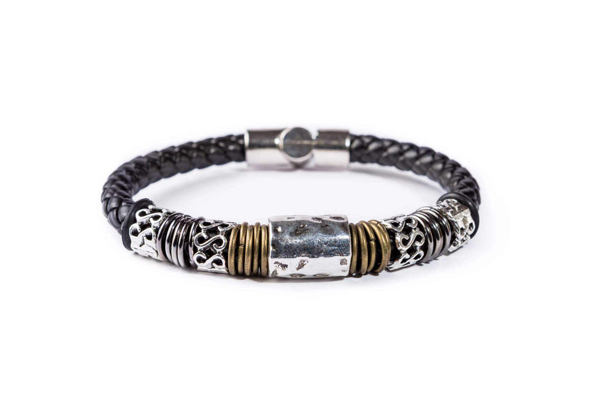 Herrenarmband/Schwarzes Geflochtenes Armband Herren Lederarmband Herrenschmuck Herrenarmband Leder Boho Für Männer von HagarTalmor