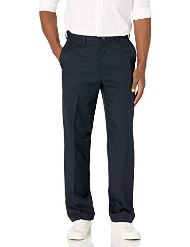 Haggar Cool 18 Herren Hose mit verstecktem Ausziehbarer Taille - Blau - 36W / 29L von Haggar