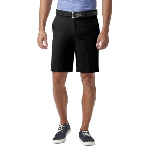 Haggar Herren Hs00390 Lässige Shorts, 001-Schwarz, 46 von Haggar