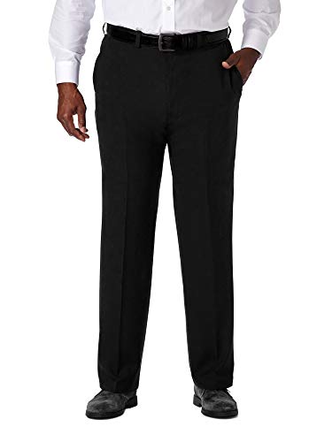 Haggar Men's Cool 18 PRO Classic Fit Flat Front Expandable Waist Pant, Black, 36Wx29L von Haggar