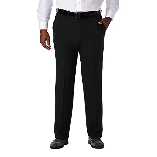 Haggar Men's Cool 18 PRO Classic Fit Flat Front Expandable Waist Pant, Black, 40Wx29L von Haggar