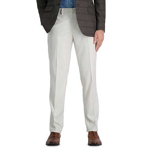 Haggar Hochwertige Herrenhose, gerader Schnitt, 4-Wege-Stretch, erweiterbarer Bund, Natürlich von Haggar