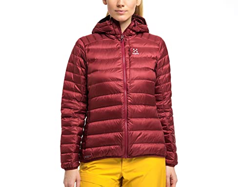 Haglöfs Daunenjacke Frauen ROC Down Hood Insulating, atmungsaktiv, wasserabweisend Brick Red L L von Haglöfs