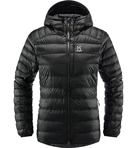 Haglöfs Daunenjacke Frauen ROC Down Hood Insulating, atmungsaktiv, wasserabweisend True Black L L von Haglöfs