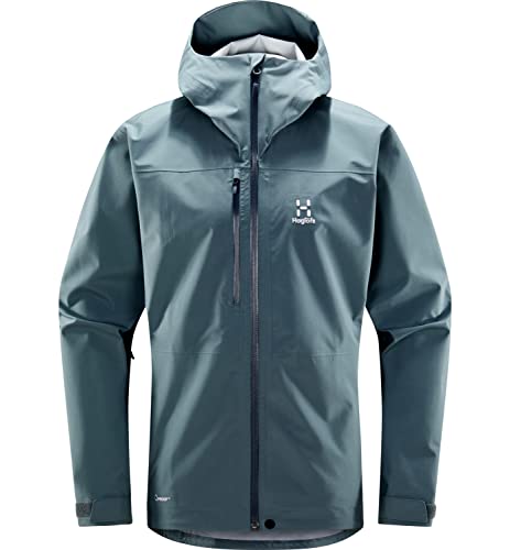 Haglöfs M Front Proof Jacket Blau - Atmungsaktive leichte Herren Proof™ Outdoorjacke, Größe L - Farbe Steel Blue von Haglöfs
