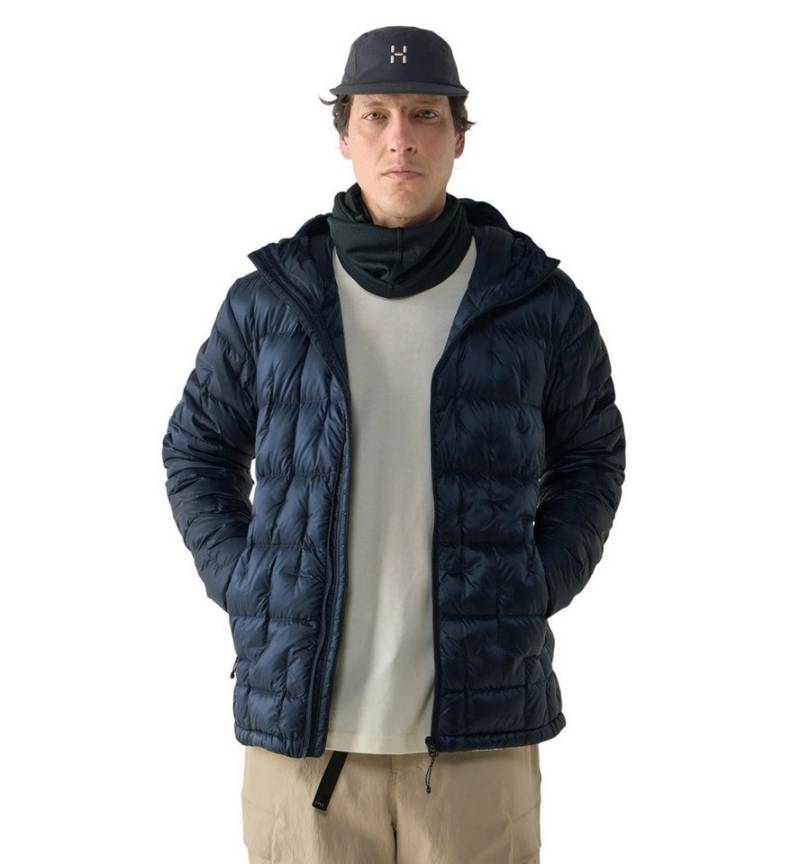 Haglöfs Winterjacke Isolationsjacke Hede Down Hood (leichte Daunenjacke) dunkelblau Herren von Haglöfs