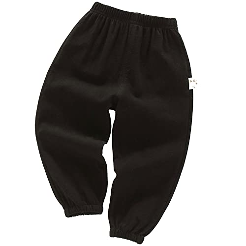 Leinenhose Kinder Haremshose Sommerhose Baggy Hose Jungs 5-6 Jahre Schwarz von HahaNice