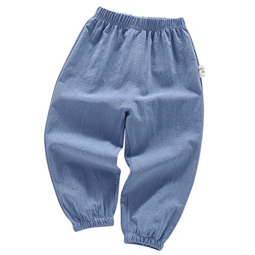 Leinenhose Kinder Haremshose Sommerhose Baggy Hose Jungs 6-7 Jahre Blau von HahaNice