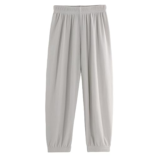 Musselin Hose Kinder Haremshose Leichte Sommerhose Mädchen Jungs Baggy Hose 10-12 Jahre Grau von HahaNice