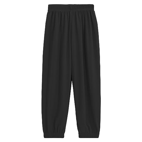 Musselin Hose Kinder Haremshose Leichte Sommerhose Mädchen Jungs Baggy Hose 3 Jahre Schwarz von HahaNice