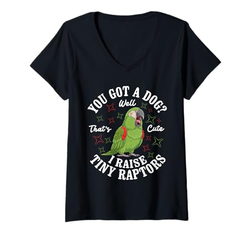 Damen Bird Owner Birdkeeper Birdkeeping That´s Cute Hahn´s Ara T-Shirt mit V-Ausschnitt Damen Bird Owner Birdkeeper Birdkeeping That´s Cute Hahn´s Ara T-Shirt mit V-Ausschnitt von Hahn´s Macaws Costume For Birdkeeper & Bird Lover