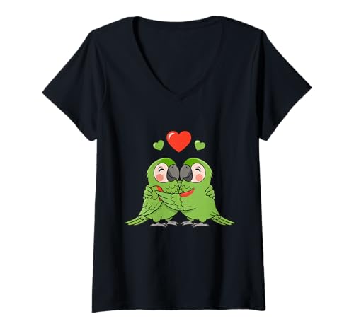 Damen Hahn´s Ara-Liebhaber Papageienbesitzer Vogelzüchter Hahn´s Ara T-Shirt mit V-Ausschnitt Damen Hahn´s Ara-Liebhaber Papageienbesitzer Vogelzüchter Hahn´s Ara T-Shirt mit V-Ausschnitt von Hahn´s Macaws Costume For Birdkeeper & Bird Lover