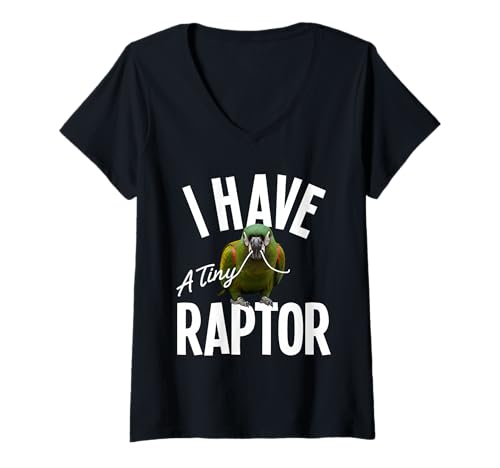 Damen Hahn´s Ara Lover Papageienliebhaber Tiny Raptors Hahn´s Ara T-Shirt mit V-Ausschnitt Damen Hahn´s Ara Lover Papageienliebhaber Tiny Raptors Hahn´s Ara T-Shirt mit V-Ausschnitt von Hahn´s Macaws Costume For Birdkeeper & Bird Lover