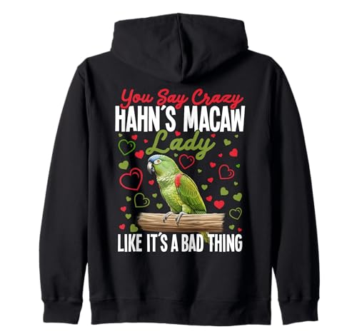 Hahn´s Ara Mama Vogelliebhaber Crazy Lady Hahn´s Ara Kapuzenjacke Hahn´s Ara Mama Vogelliebhaber Crazy Lady Hahn´s Ara Kapuzenjacke von Hahn´s Macaws Costume For Birdkeeper & Bird Lover