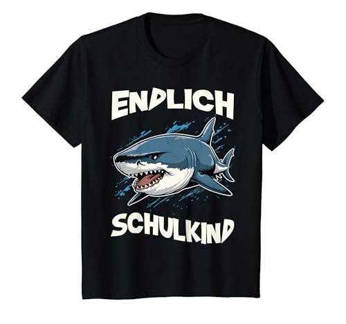 Kinder Endlich Schulkind Jungen Haifisch Cooler Hai Einschulung T-Shirt Kinder Endlich Schulkind Jungen Haifisch Cooler Hai Einschulung T-Shirt von Hai Einschulung Jungen Schulanfang Outfits