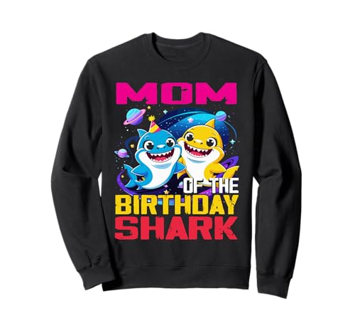 Mutter Des Geburtstagsjungen Mädchen Feier Party Kinder Sweatshirt von Hai Geburtstag Kleinkind Schwester Bruder