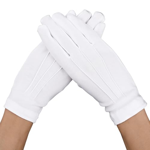 Baumwollhandschuhe Damen Weiß Handschuhe mit Druckknopf Unterziehhandschuhe Dünn Stoffhandschuhe Elastisch Formelle Smokings Zeremonielle Schmuck Herrenhandschuhe Servierhandsc Trockene Hände Baumwollhandschuhe Damen Weiß Handschuhe mit Druckknopf Unterziehhandschuhe Dünn Stoffhandschuhe Elastisch Formelle Smokings Zeremonielle Schmuck Herrenhandschuhe Servierhandsc Trockene Hände von HaiFafafaing