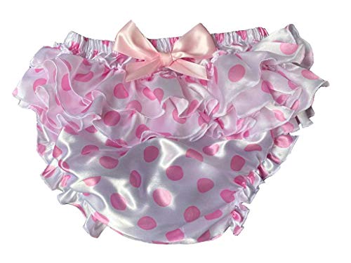 Haian ABDL Rhumba Schlupfhose aus PVC und Satin mit Rüschen, Größe XXL, Weiß von Haian