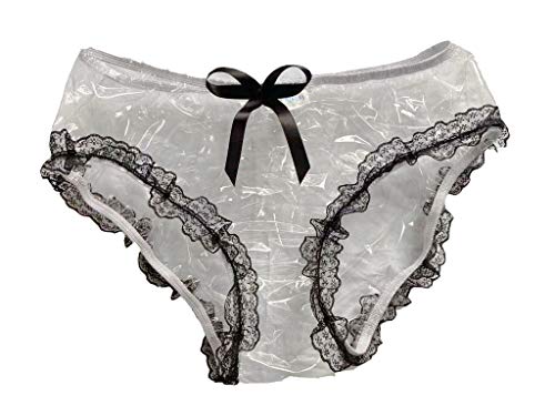 Haian PVC-Cami-Slip, Spitzenhöschen, Damen-Slips (XX-Large, glasklar) von Haian