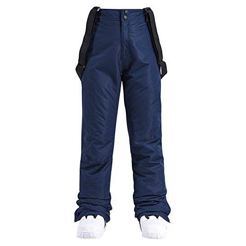 Damen Skihose Trägerhose für Frauen Winter Strapazierfähige Wanderhose Schneesicher, Thermogeprüfte Damenhose, verstellbare Taille, isoliert, gerade, warme Bibed Overalls, blau, 46 von HaicoM