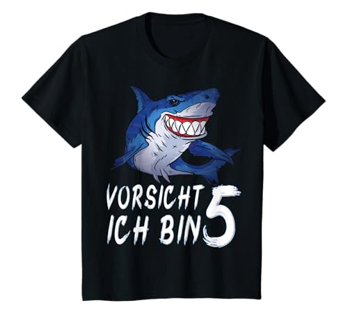 Kinder Hai 5 Jahre Geburtstagsshirt Junge Haifisch Hai 5 Geburtstag T-Shirt von Haifisch Geburtstagsshirts für Kinder Ajeli