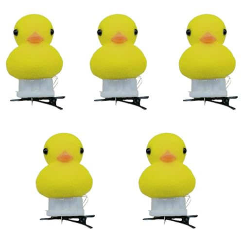 1 x 5 x 10 x 20 Stück Haarspangen in Cartoon-Entenform für Urlaub, Frühling, Karneval, Pferdeschwanz, Pony, Haarnadel für Mädchen von Haiki