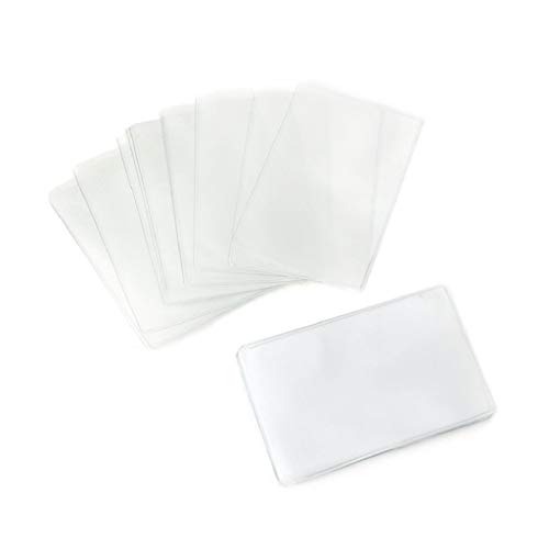 20pcs Rechteck Klare Plastische Arbeitsabzeichen Kreditkartenhalter Schutz Für Fall von Haiki