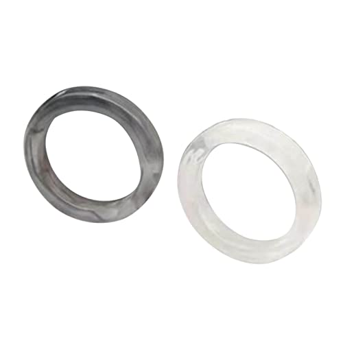 2pcs Harzringe Winzige Ästhetische Acrylring Frauen Teen Mädchen Süßer Stapelbarer Statement Schmuckschmuck Geschenk von Haiki