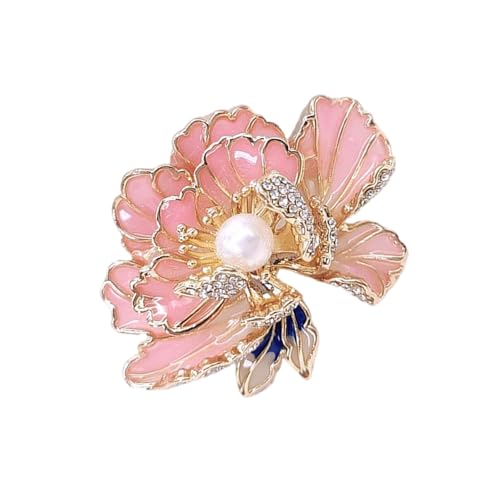 Anmutige Perlen Und Emaillierte Pfingstrohbroschen Stecknadel Für Frauen Modische Corsage Schmuckzubehör Für Kleider Und Taschen Perlen Brosche von Haiki