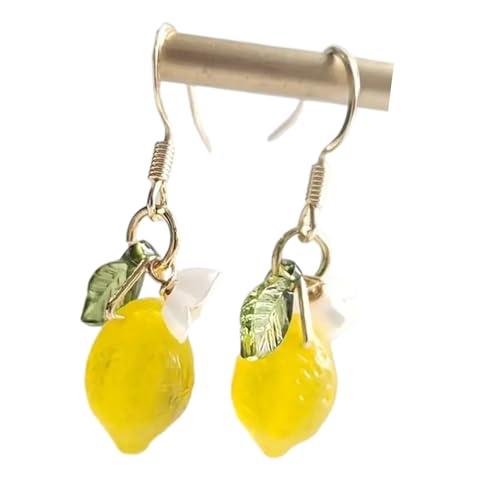 Artistics Zitronenförmiger Schmuck mit eleganten Designs, bequem, tragbar, Ohr-Accessoires, Damen-Dekoration, bequeme Obst-Ohrringe, Einheitsgröße, Wie beschrieben, Wie beschrieben von Haiki