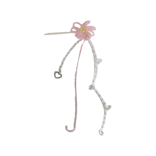 Blumige Kristall-Haarspange mit Quasten-Charm, elegante Legierung, Haarnadel, Haarschmuck für Frauen, Hochzeits-Party-Zubehör, vielseitig, mit Kristallen besetzte Quasten, Haar-Accessoire für von Haiki