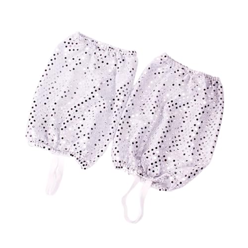 Damen Fahion Pailletten Beinstulpen Bling Fußabdeckung Harajuku Punk Kniestrümpfe Beinärmel Gamaschen Pailletten Beinstulpen Mädchen Frauen, silber, Einheitsgröße von Haiki