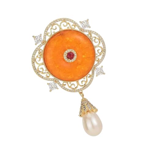 Delicate Perlen Drop Vintage Styles Brosche Mit Glückverheißenden Motiven Die Für Bankette Zeremonien Kleider Vintage Perlen Brosche Geeignet Sind von Haiki