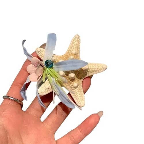 Elegante Blumen-Haarspange, Strand-Seestern-Haarnadeln für Mädchen und Frauen, modischer Blumen-Haarschmuck, bequem zu tragen, Thema-Haar-Accessoires von Haiki