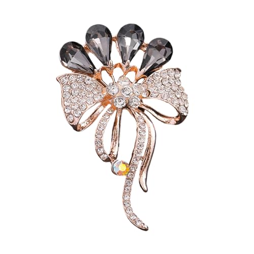 Elegante Blumenbrosche Raffinierte Strassstiftstift Legierung Textur Kleidung Juwely Geeignet Für Mode Frauen Präsentieren Funkelnde Brosche Stift von Haiki