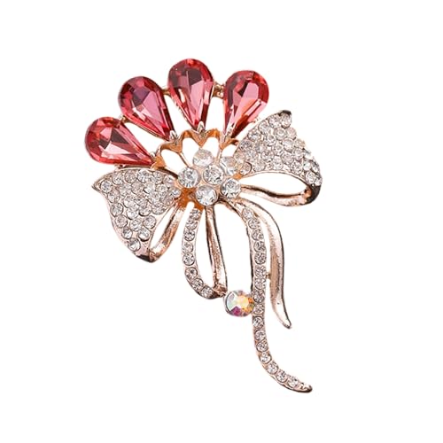 Elegante Blumenbrosche Raffinierte Strassstiftstift Legierung Textur Kleidung Juwely Geeignet Für Mode Frauen Präsentieren Funkelnde Brosche Stift von Haiki