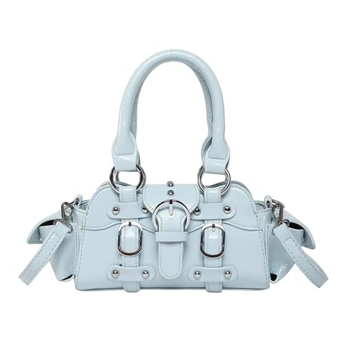 Frauen Umhängetasche PU Leder Crossbody Tasche Pendeln Punkstile Handtasche Stylish Top Messengerinnen Frauen Crossbody PU Leder Schulter Punk Styles Handtasche Pendeln von Haiki