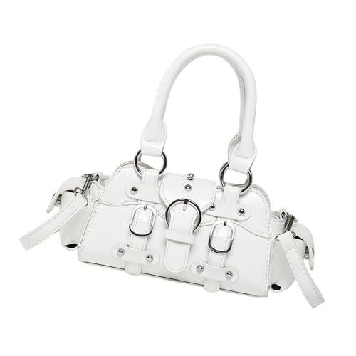 Frauen Umhängetasche PU Leder Crossbody Tasche Pendeln Punkstile Handtasche Stylish Top Messengerinnen Frauen Crossbody PU Leder Schulter Punk Styles Handtasche Pendeln von Haiki