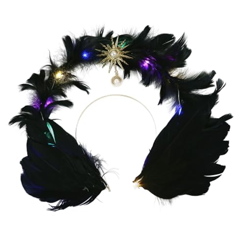 Gefiederte Kristalle Lolitas Stirnband Fashion Kostüm Accessoire Für Frauen Mädchen Weihnachten Halloween Partys Lieferungen Haarzubehör Versorgen Gefiederte Kristalle Lolitas Stirnband Fashion Kostüm Accessoire Für Frauen Mädchen Weihnachten Halloween Partys Lieferungen Haarzubehör Versorgen von Haiki